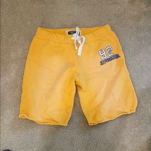 Abercrombie Yellow Sweatpants Short